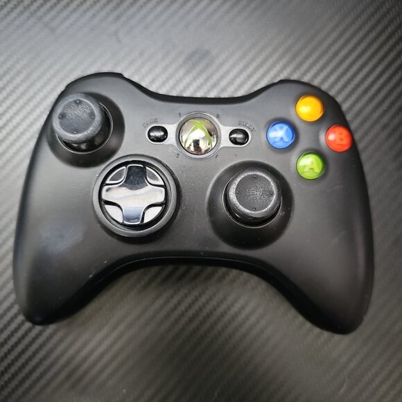 Microsoft Xbox 360 Wireless Gaming Controller - Black (Model 1403) - Untested - Picture 1 of 9
